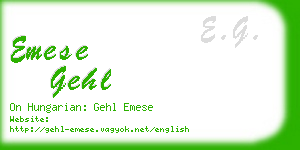 emese gehl business card